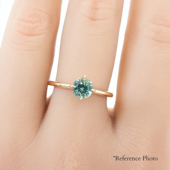 Alice Ring 085ct Parti Blue Green Round Montana Sapphire 14K Yellow Gold One of a kind Envero Jewelry Rings Alice Ring 085ct Parti Blue Green Round Montana Sapphire 14K Yellow Gold One of a kind Envero Jewelry Rings