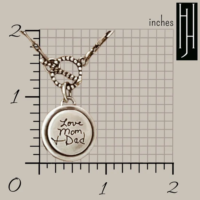 Always Near Sterling Silver Handwritten Necklace HeidiJHale Designs Necklaces