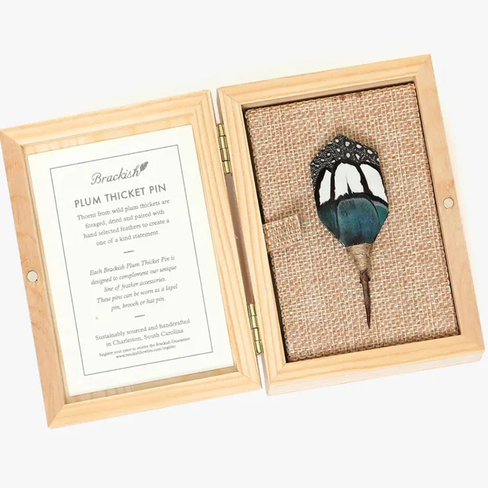 Brackish Bowties Earrings Deke Plum Thicket Pin