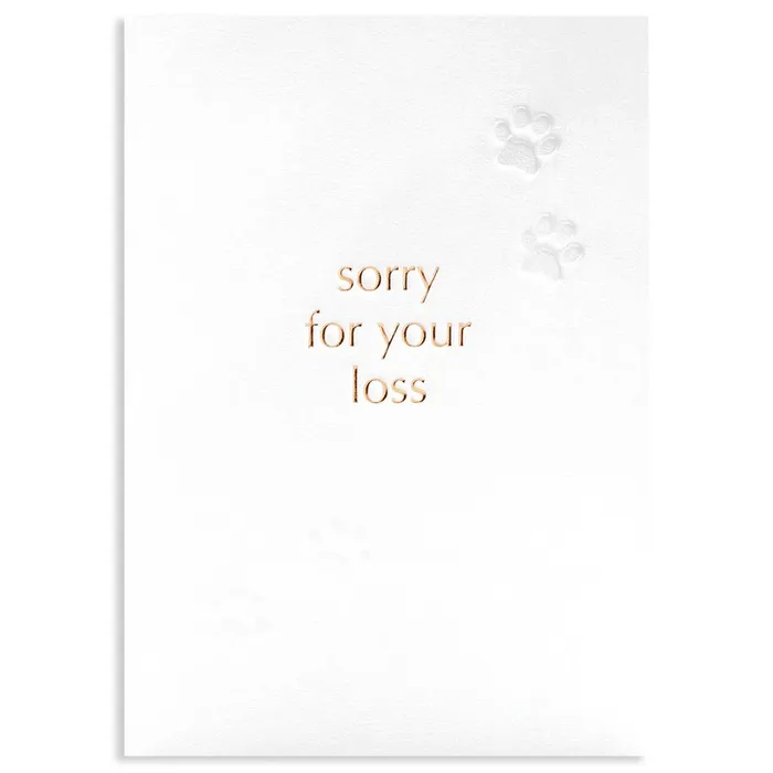 Calypso Cards Inc Necklaces SORRY FOR YOUR LOSS SYMPATHY CARD
