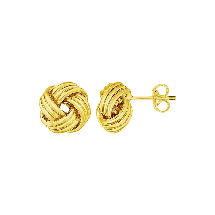 Love Knot Post Earrings in 14k Yellow Gold MayaMila Earrings