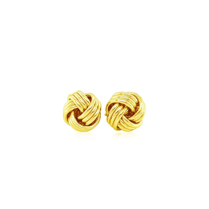Love Knot Post Earrings in 14k Yellow Gold MayaMila Earrings