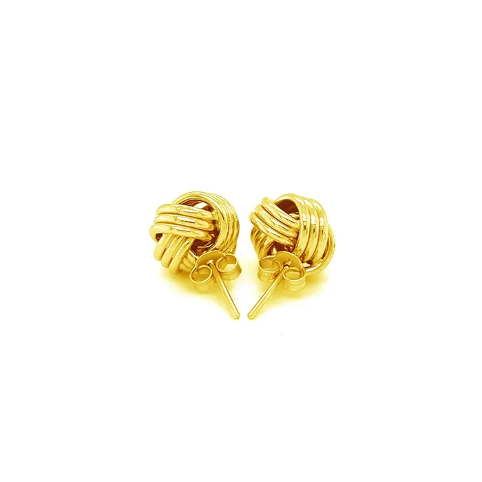 Love Knot Post Earrings in 14k Yellow Gold MayaMila Earrings