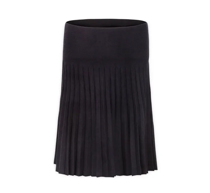 Mia Mod Rings Mia Mod Ladies Year Round Pleated Skirt Black