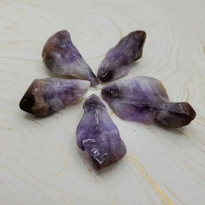 Red Capped Amethyst Points Raiders of the Lost Art Earrings