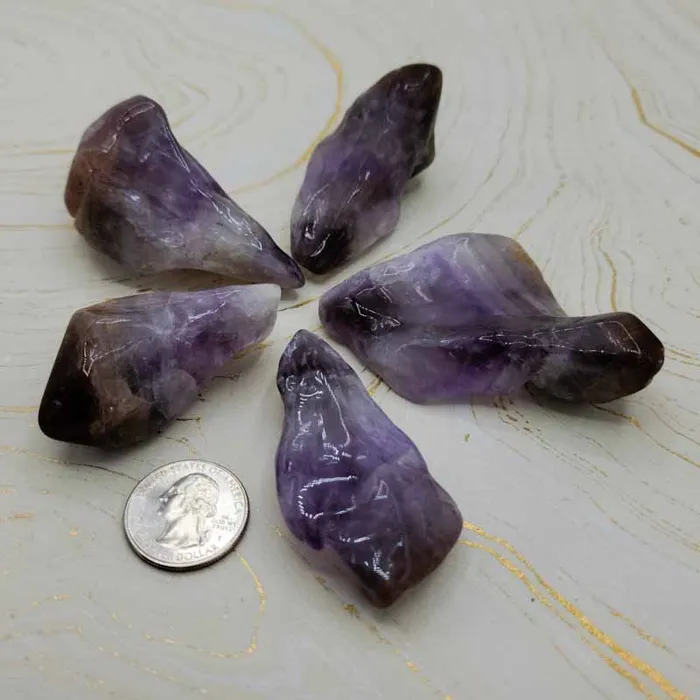 Red Capped Amethyst Points Raiders of the Lost Art Earrings Red Capped Amethyst Points Raiders of the Lost Art Earrings