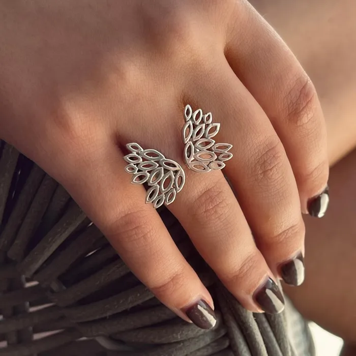 Rings Sterling Silver Adjustable Let Your Dreams Be Your Wings Ring HeidiJHale Designs