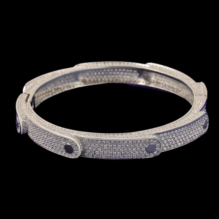 9MM Flooded Ice Multi Layered Iced Out Diamond Bracelet Flooded Ice Bracelets