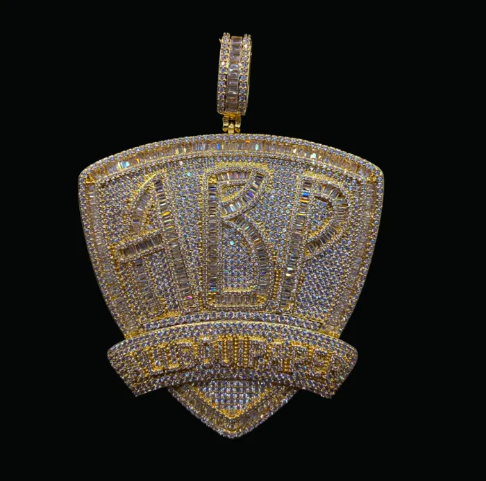 ABP All About Paper Iced Out Letter Diamond Pendant Necklace All About Paper Necklaces ABP All About Paper Iced Out Letter Diamond Pendant Necklace All About Paper Necklaces