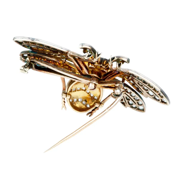Bell Bird Antiques Earrings Antique Sapphire Bumble Bee Brooch