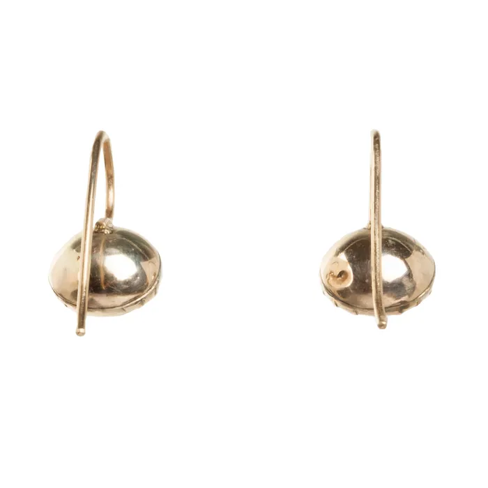 Earrings Georgian era Chrysoberyl earrings Bell Bird Antiques