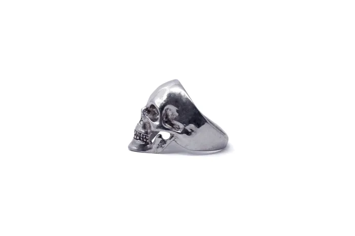 Earrings MARIA MARISCAL Anillo Craneo anatmico Cromado