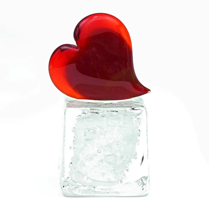 Heart of Ice Cube Love of Venice Murano Glass MuranoVItrum Necklaces