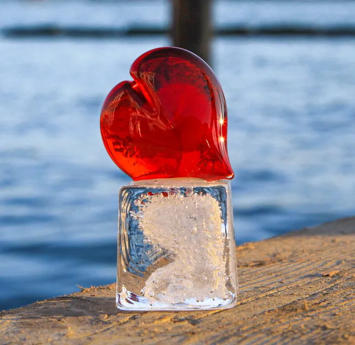 Heart of Ice Cube Love of Venice Murano Glass MuranoVItrum Necklaces