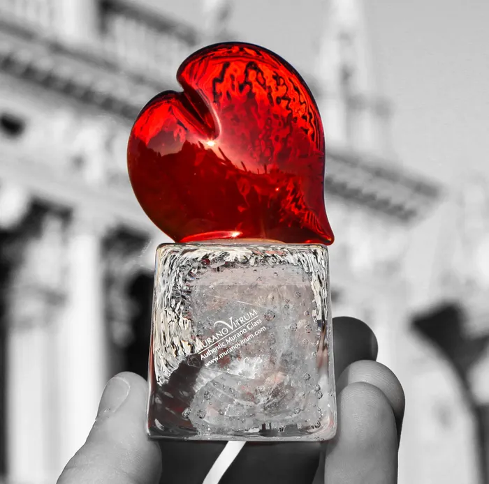 Heart of Ice Cube Love of Venice Murano Glass MuranoVItrum Necklaces