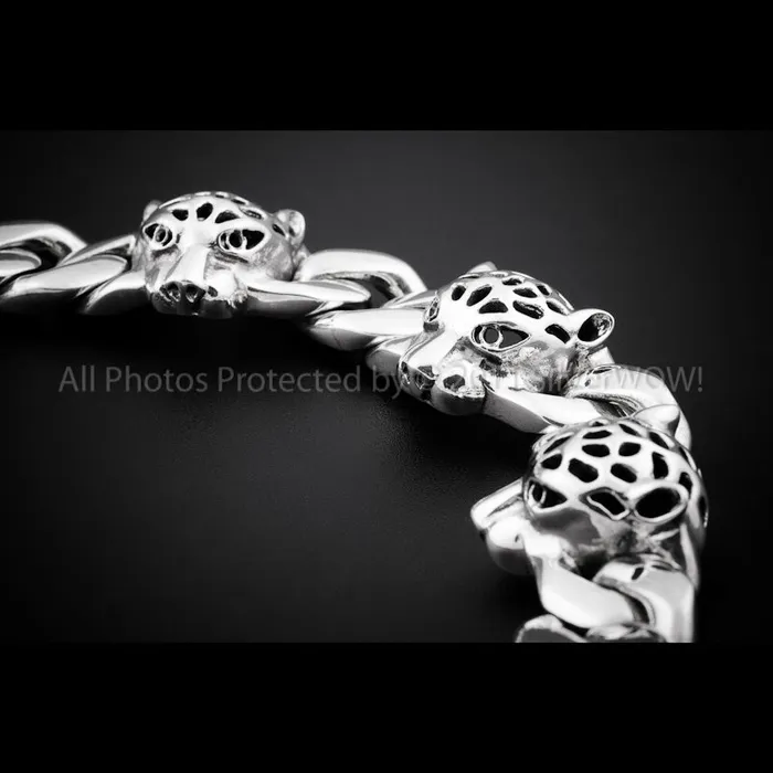 Leopard Head Silver Necklace Chain silverwow Necklaces Leopard Head Silver Necklace Chain silverwow Necklaces