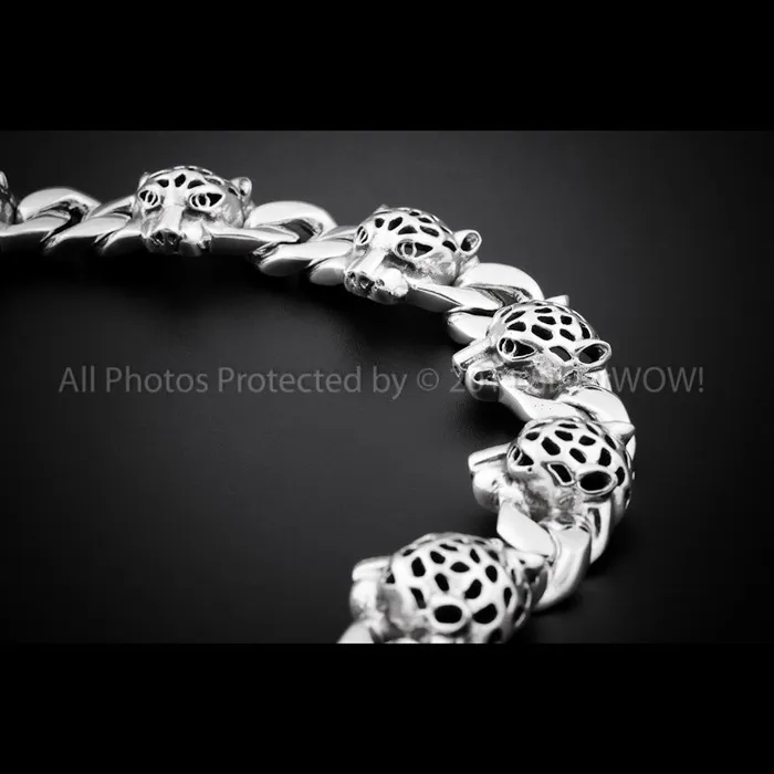 Leopard Head Silver Necklace Chain silverwow Necklaces Leopard Head Silver Necklace Chain silverwow Necklaces