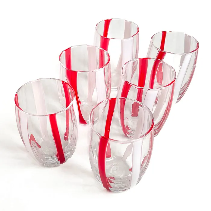 MuranoVitrum Set Six Glasses Modern Art Design Castelbrando Earrings MuranoVitrum Set Six Glasses Modern Art Design Castelbrando Earrings