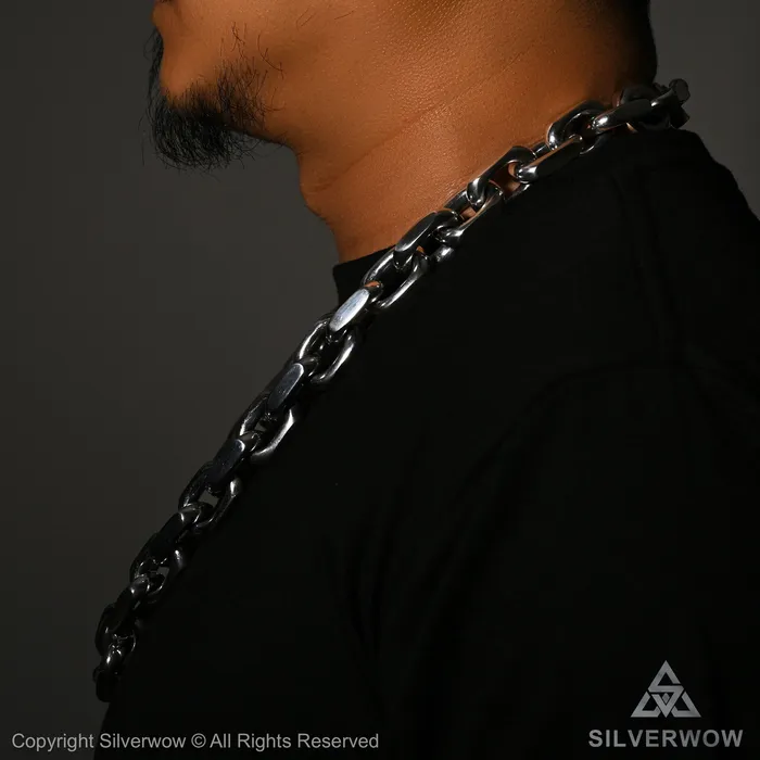Necklaces PL24 20 mm Chain Link Necklace BIGGER silverwow