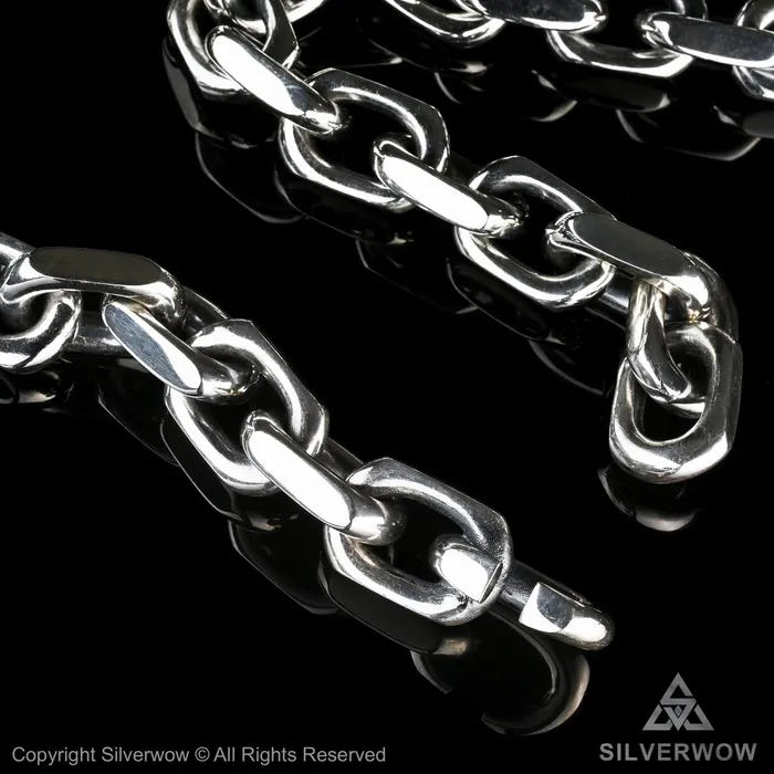Necklaces PL24 20 mm Chain Link Necklace BIGGER silverwow