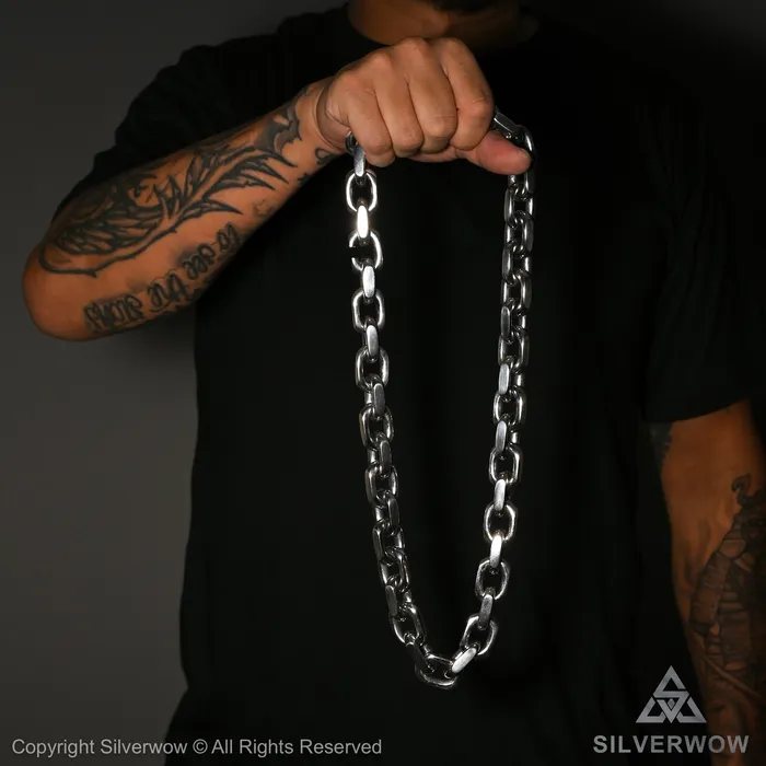 Necklaces PL24 20 mm Chain Link Necklace BIGGER silverwow