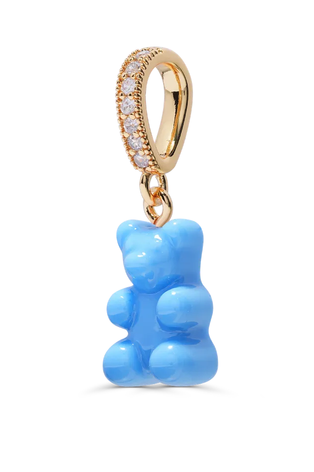 Nostalgia Bear Pave connector Sky blue Crystal Haze Jewelry Rings