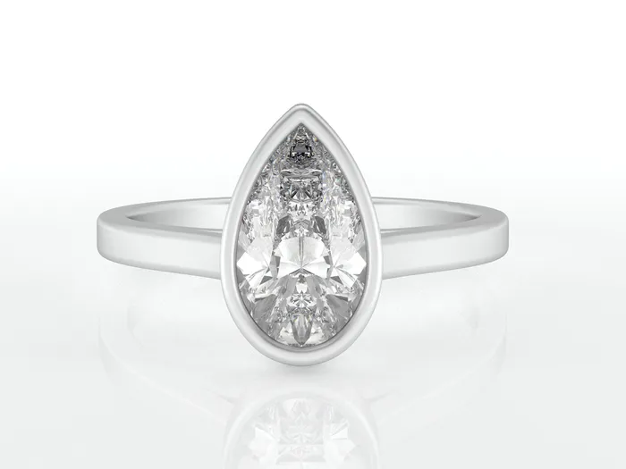 Siara 125 Ct Solitaire Pear Cut Engagement Ring Sapheena Jewelry Rings