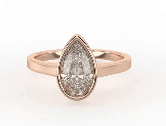 Siara 125 Ct Solitaire Pear Cut Engagement Ring Sapheena Jewelry Rings