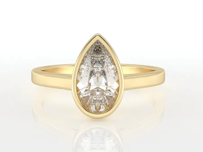 Siara 125 Ct Solitaire Pear Cut Engagement Ring Sapheena Jewelry Rings
