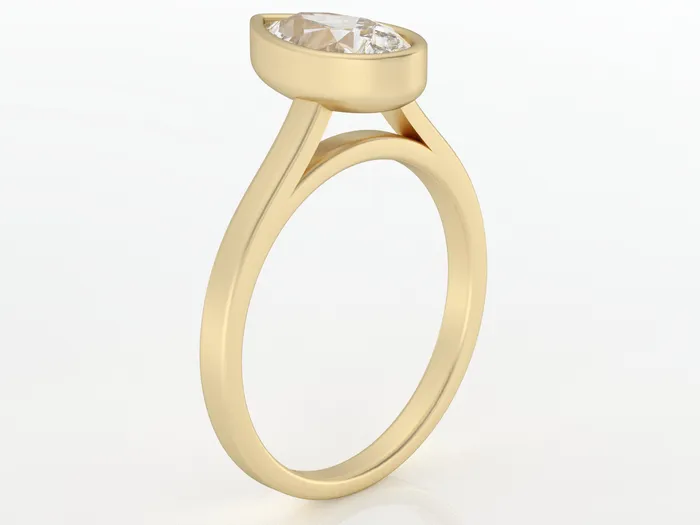 Siara 125 Ct Solitaire Pear Cut Engagement Ring Sapheena Jewelry Rings