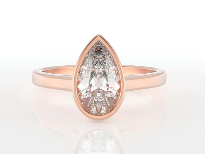 Siara 125 Ct Solitaire Pear Cut Engagement Ring Sapheena Jewelry Rings