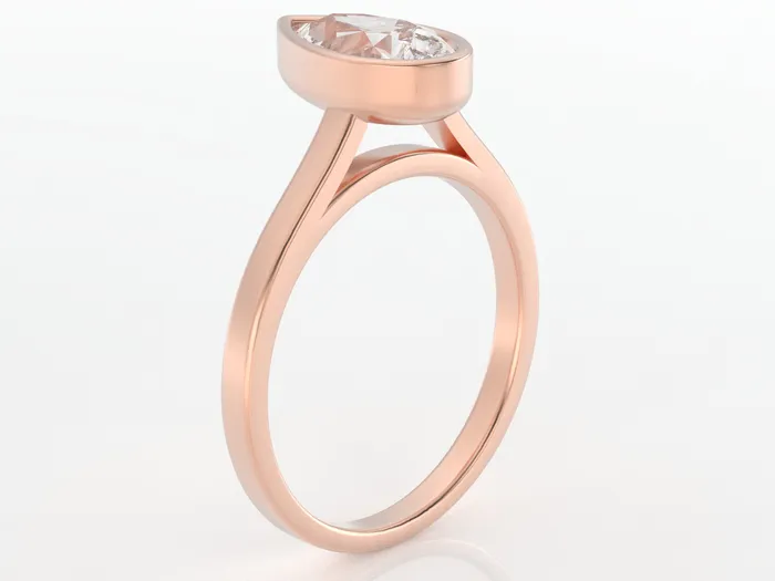 Siara 125 Ct Solitaire Pear Cut Engagement Ring Sapheena Jewelry Rings