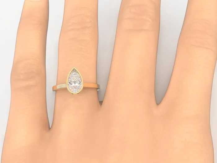 Siara 125 Ct Solitaire Pear Cut Engagement Ring Sapheena Jewelry Rings