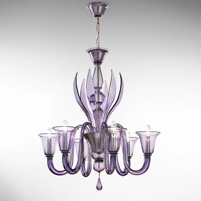 Six lights Chandelier Rialto Series Voltolina Earrings