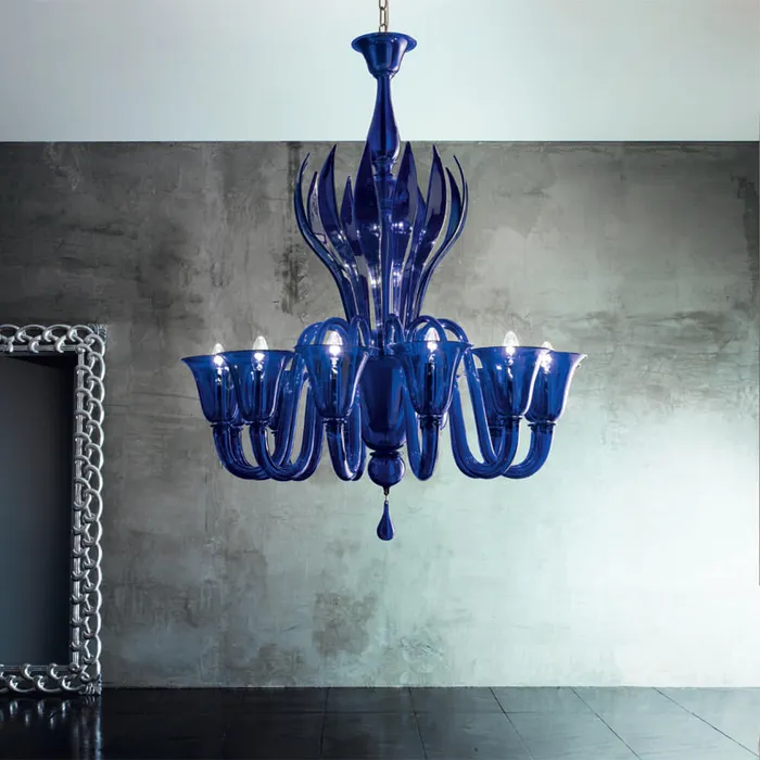 Six lights Chandelier Rialto Series Voltolina Earrings
