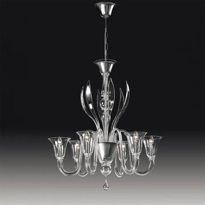Six lights Chandelier Rialto Series Voltolina Earrings