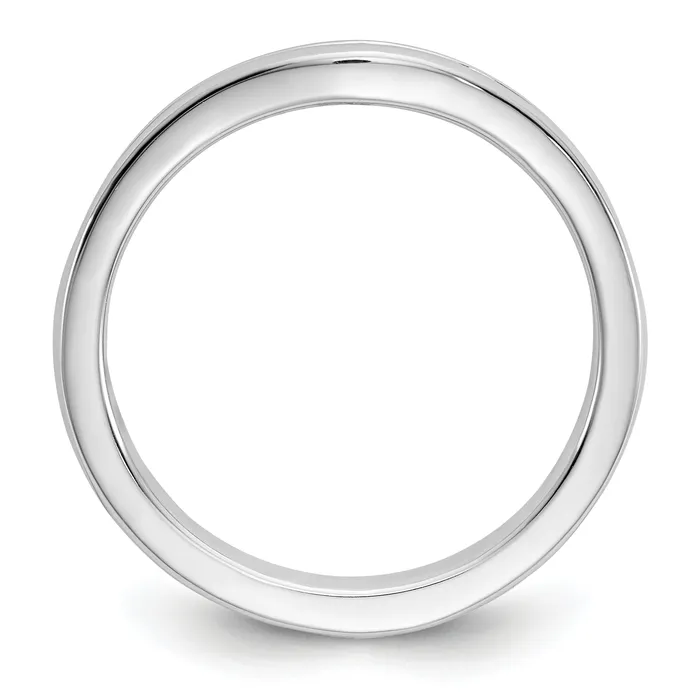 024ct CZ Solid Real 14K White Gold Wedding Wedding Band Ring Goldia Rings
