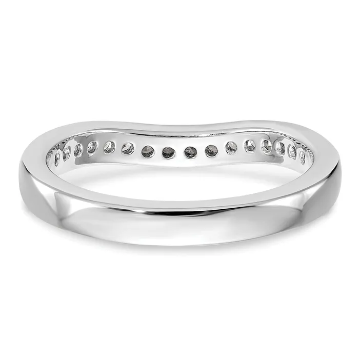 024ct CZ Solid Real 14K White Gold Wedding Wedding Band Ring Goldia Rings