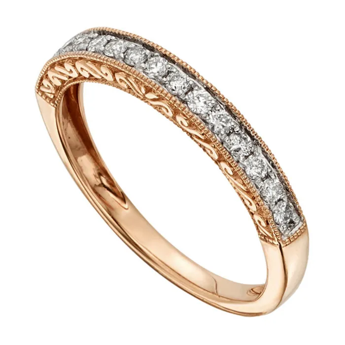 025 CT TW Certified Natural Diamond Anniversary Band in Solid 14K Rose Gold II2 Goldia Rings 025 CT TW Certified Natural Diamond Anniversary Band in Solid 14K Rose Gold II2 Goldia Rings