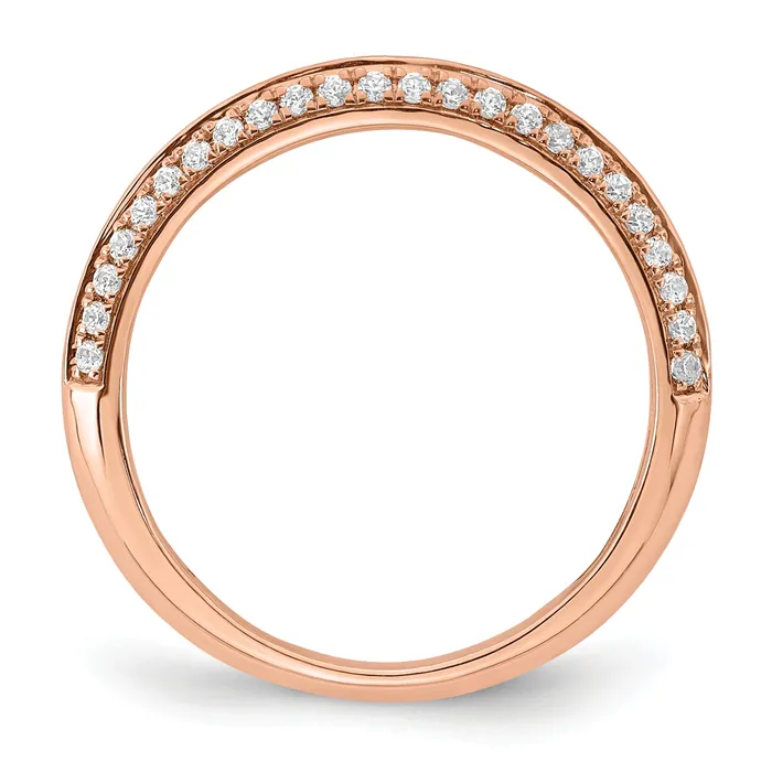 030ct CZ Solid Real 14k Rose Polish Matching Wedding Wedding Band Ring Goldia Rings
