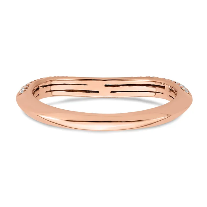030ct CZ Solid Real 14k Rose Polish Matching Wedding Wedding Band Ring Goldia Rings