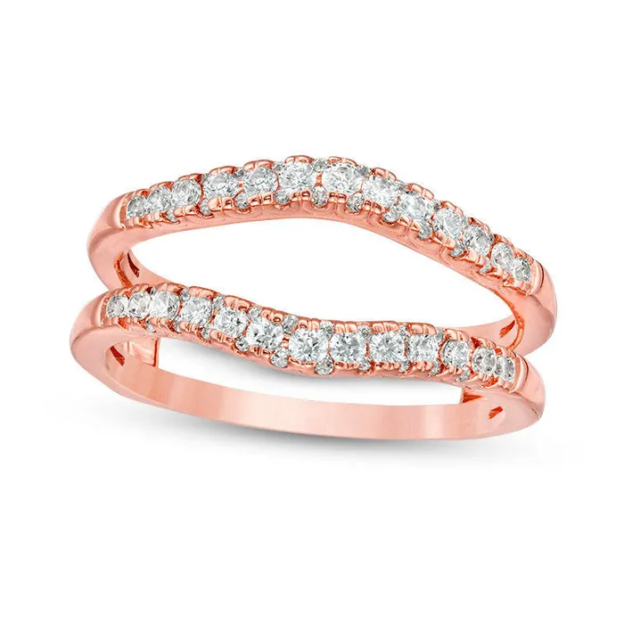 050 CT TW Natural Clarity Enhanced Diamond Contour Ring Solitaire Enhancer in Solid 14K Rose Gold Goldia Rings 050 CT TW Natural Clarity Enhanced Diamond Contour Ring Solitaire Enhancer in Solid 14K Rose Gold Goldia Rings