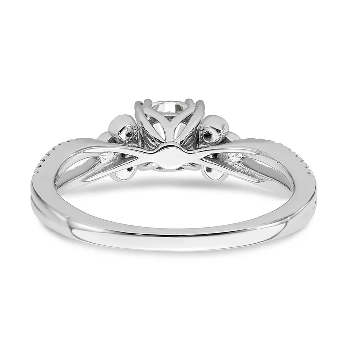 050ct CZ Solid Real 14k Polish 12ct Cushion Split Shank Engage Dia Ring Goldia Rings