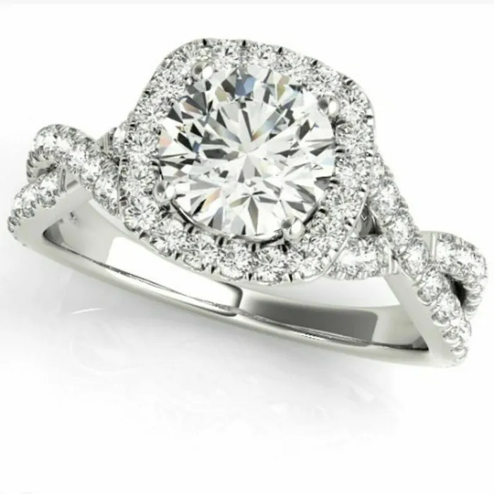 10 Ct Diamond Cushion Halo Engagement Ring in 14k White Yellow or Rose Gold Goldiacom Rings 10 Ct Diamond Cushion Halo Engagement Ring in 14k White Yellow or Rose Gold Goldiacom Rings