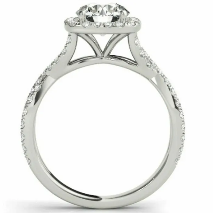10 Ct Diamond Cushion Halo Engagement Ring in 14k White Yellow or Rose Gold Goldiacom Rings