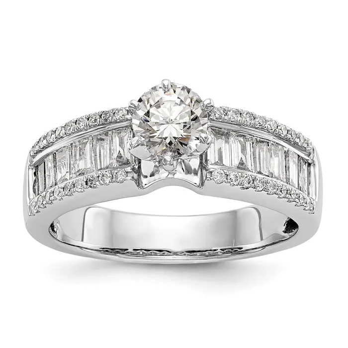 145ct CZ Solid Real 14K White Gold Peg Set Engagement Ring Goldia Rings 145ct CZ Solid Real 14K White Gold Peg Set Engagement Ring Goldia Rings