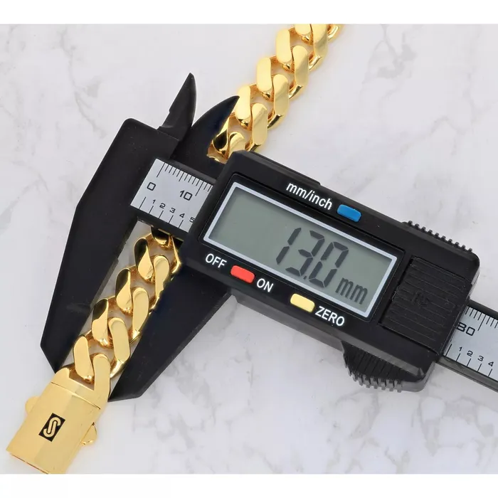 10k Yellow Gold Royal Monaco Miami Cuban Link 13mm Chain Pendant Necklace 22 Goldiacom Necklaces
