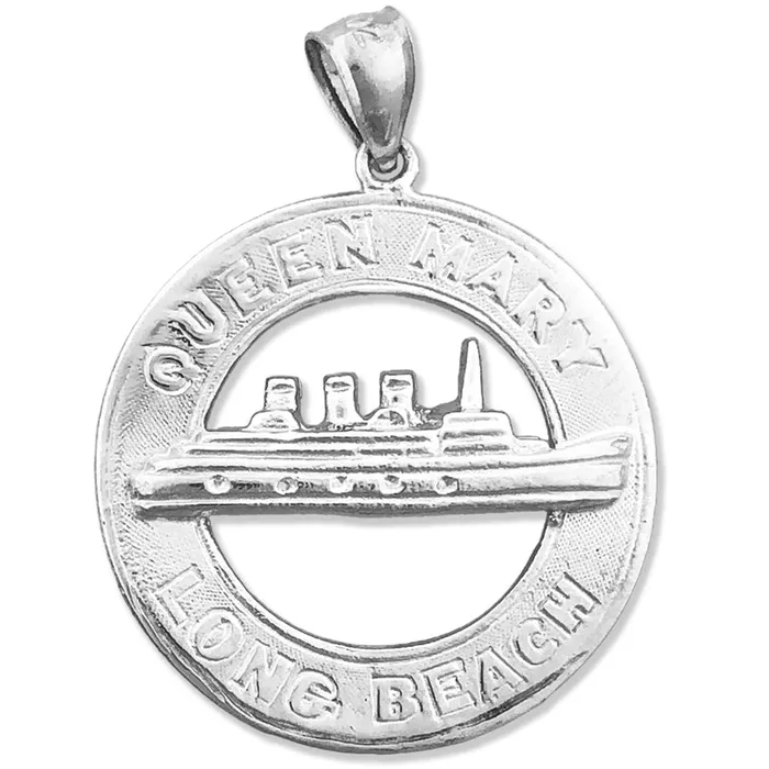 14K Gold Queen Mary Long Beach Pendant Goldia Necklaces