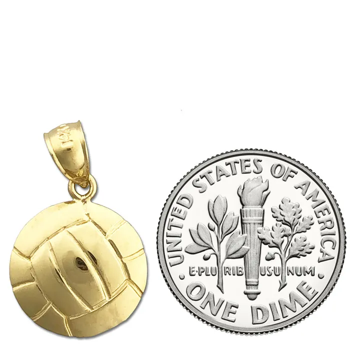 14K Gold Volleyball Charm Goldia Charm Necklaces