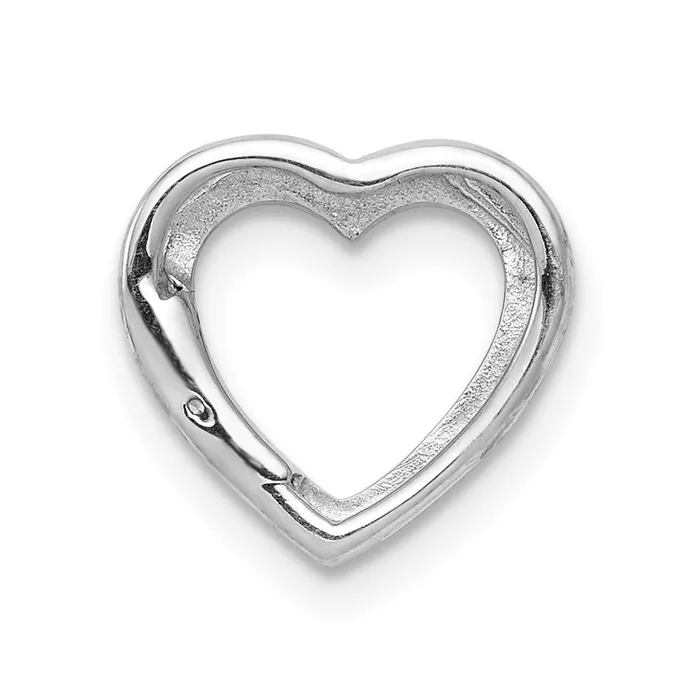 14k White Gold 01ct Real Diamond Heart Chain Slide Goldia Necklaces